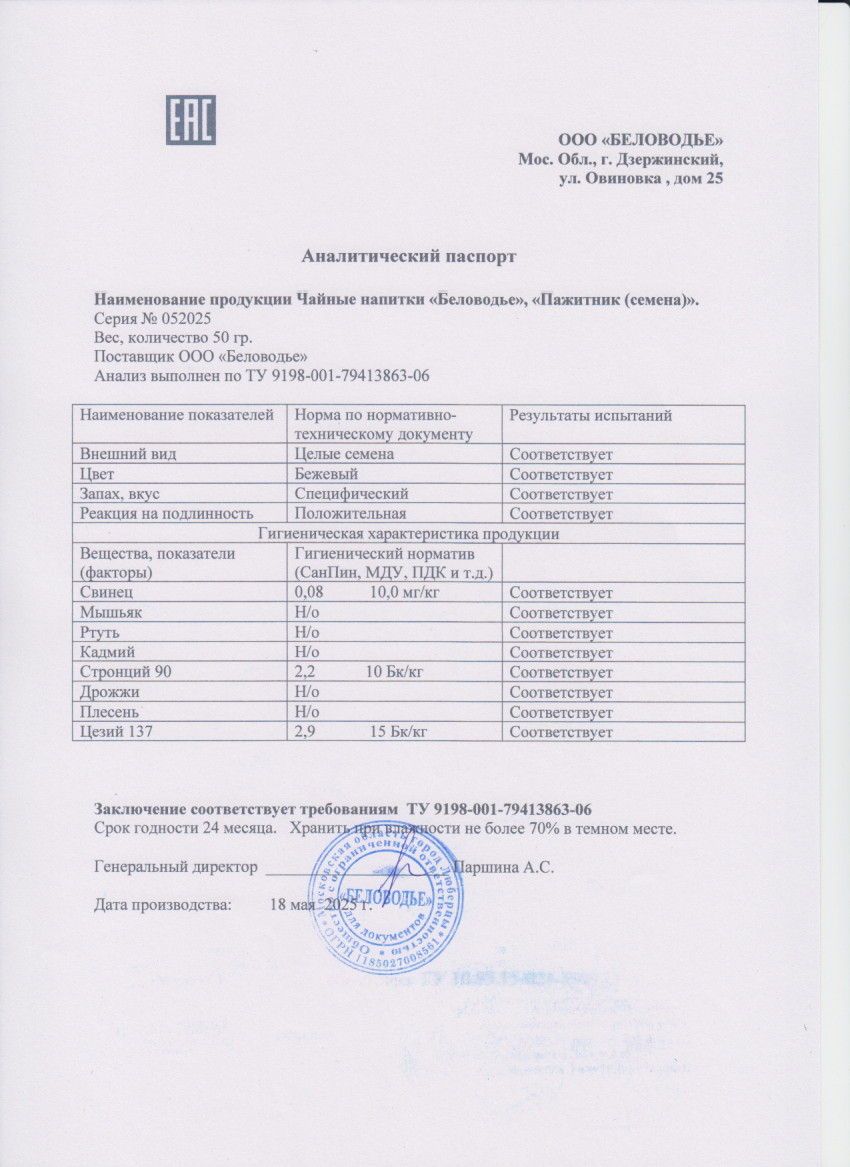 Паспорт №052025